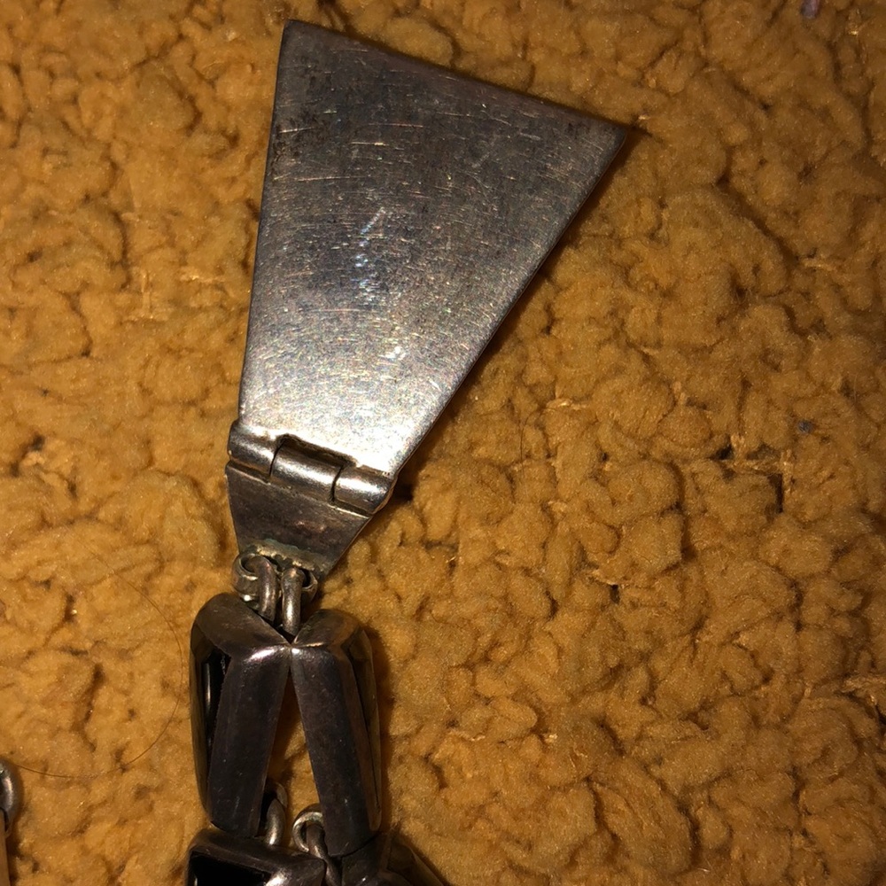 Fully Articulated Sterling/Onyx Necklace - Picture 2 of 4